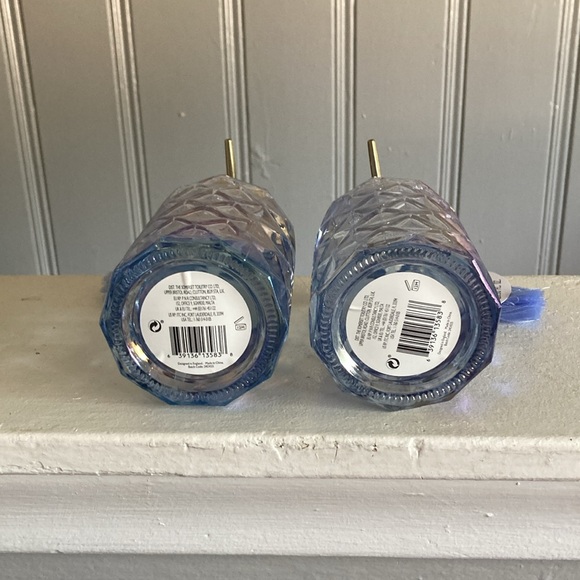 HP NWT-2 Blue Iridescent Diamond Glass Luxury Hand Soap Pumps Sandalwood Vanilla - Picture 16 of 17